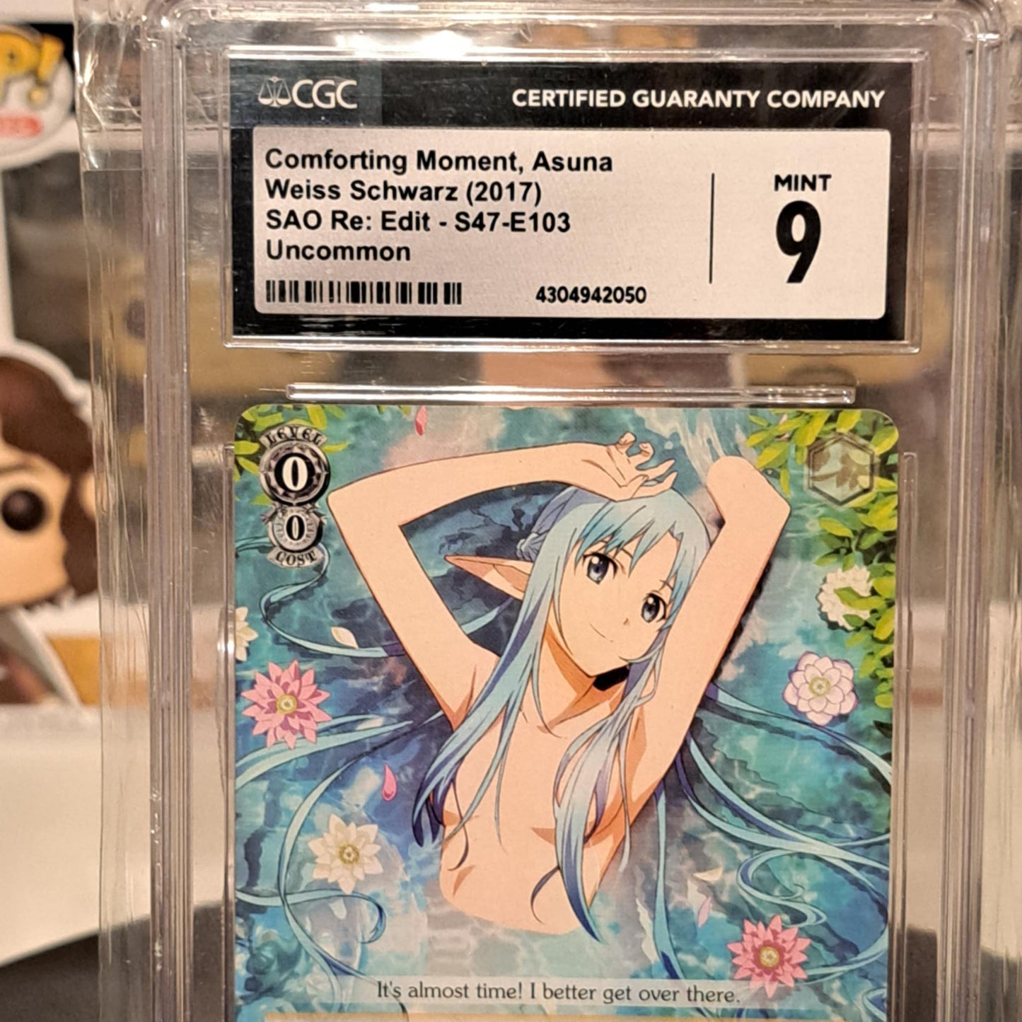 2017 Weiss Schwarz SAO Uncommon Comforting Moment Asuna CGC 9 MINT