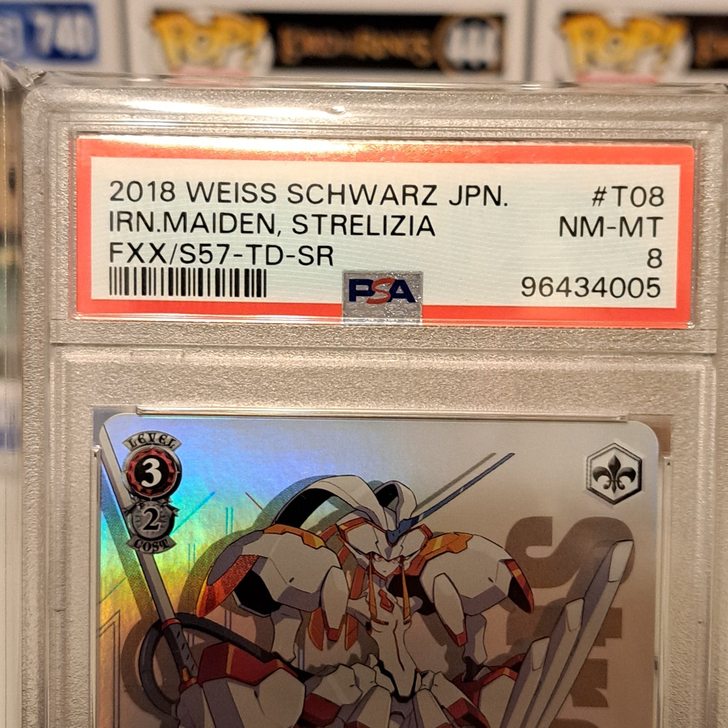 2018 WEISS SCHWARZ JPN DARLING IN THE FRANXX #T08 IRON MAIDEN, STRELIZIA PSA 8