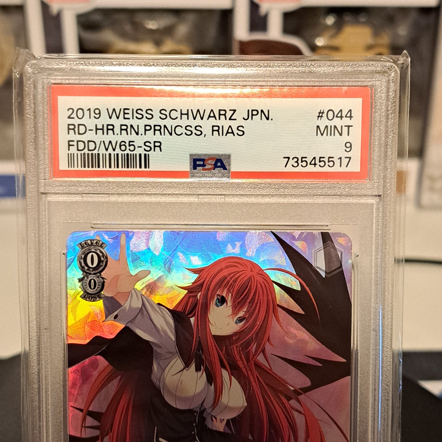 PSA 9 Weiss Schwarz Red Haired Princess Rias FDD/W65-044S SR Japanese 2019