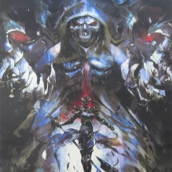 Overlord B2 Wall Scroll Albedo and Ainz Ool Gown
