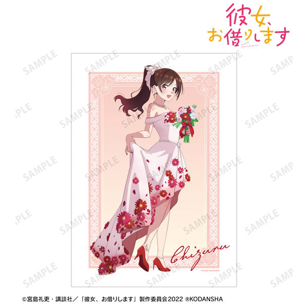 "Rent-A-Girlfriend" New Illustration Chizuru Mizuhara Flower Petal Dress Poster