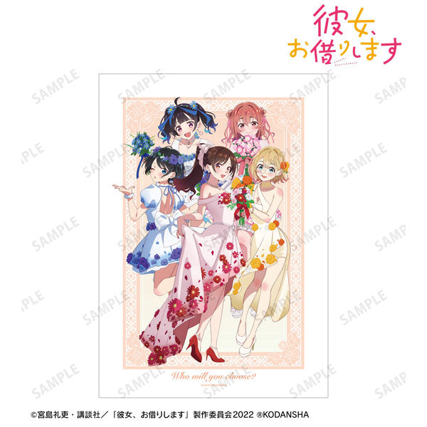 "Rent-A-Girlfriend" Group Flower Petal Dress Poster