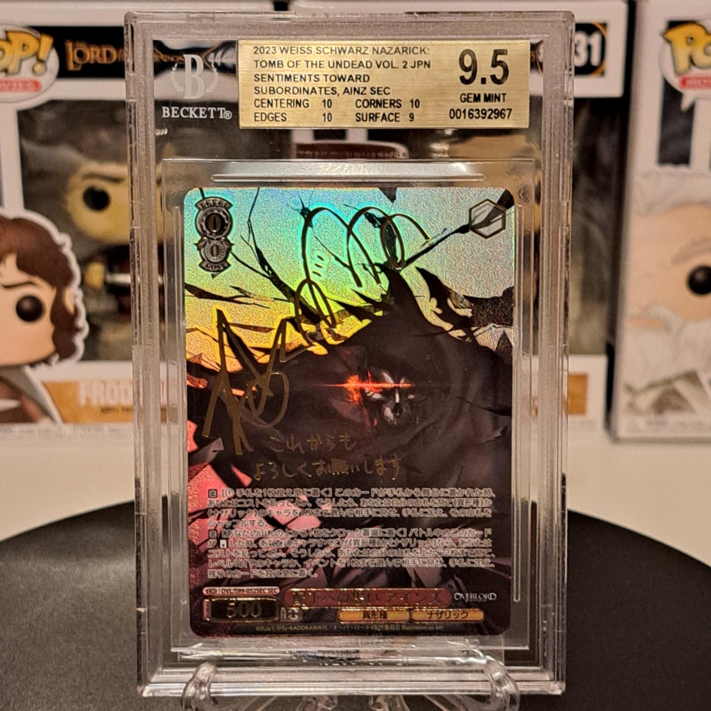 Weiss Schwarz Overlord Vol.2 OVL/S99-052SEC FOIL Signed Black Label BGS 9.5 GEM MINT