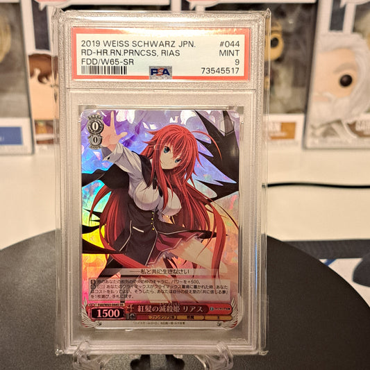 PSA 9 Weiss Schwarz Red Haired Princess Rias FDD/W65-044S SR Japanese 2019