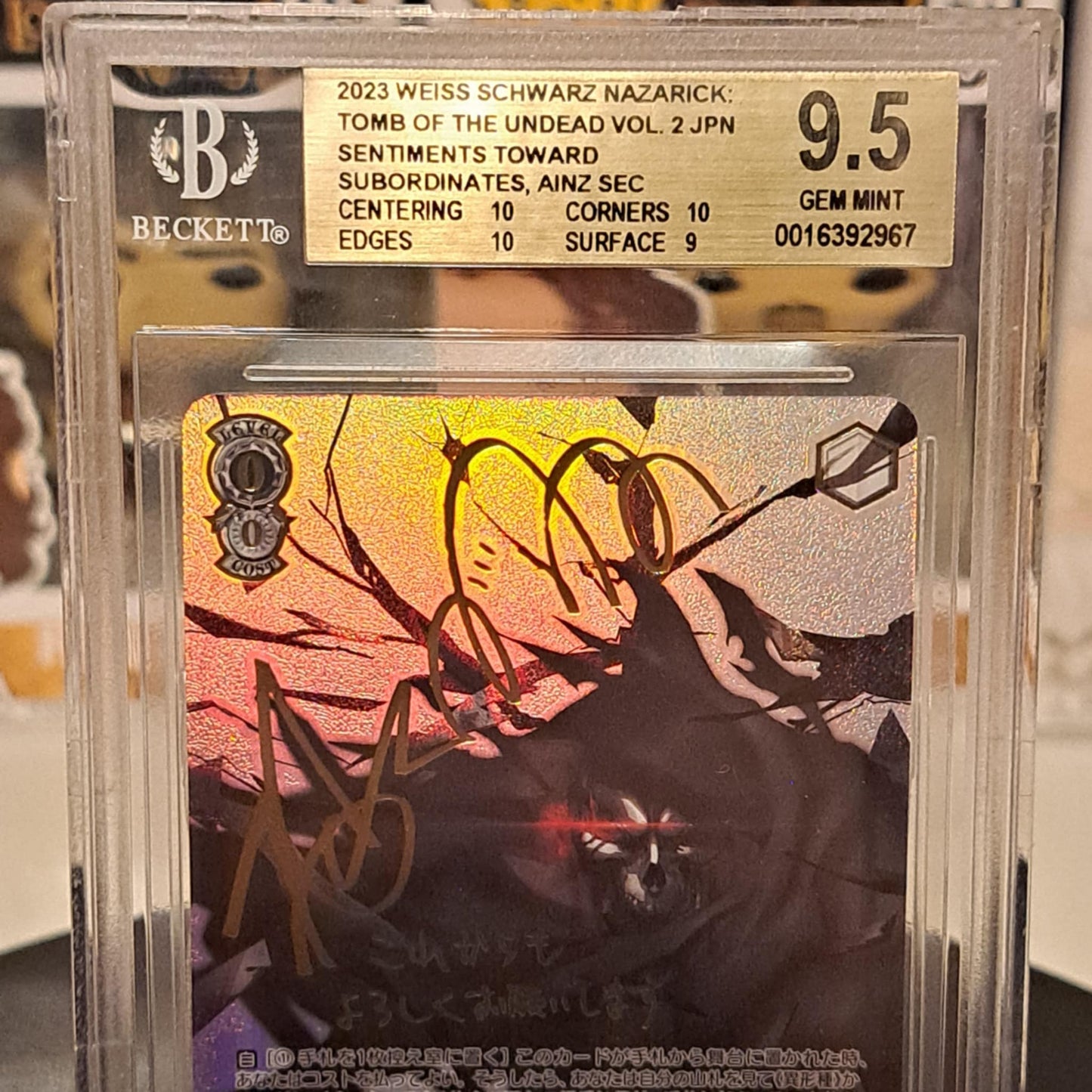 Weiss Schwarz Overlord Vol.2 OVL/S99-052SEC FOIL Signed Black Label BGS 9.5 GEM MINT