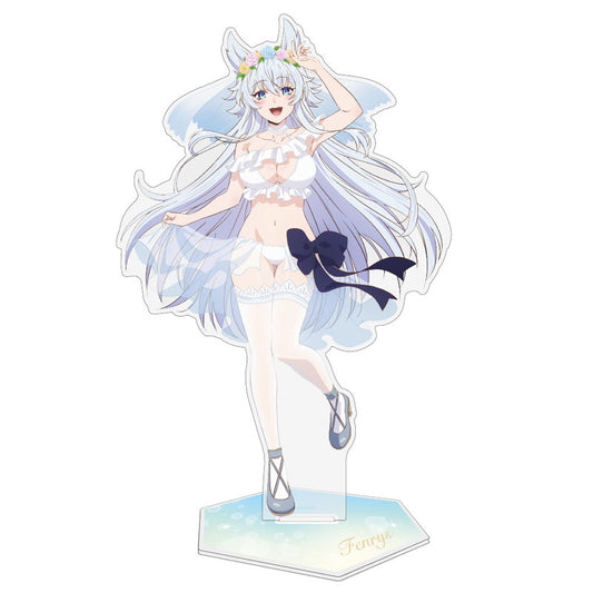 Chillin' in Another World with Level 2 Super Cheat Powers New Illustration Fenrys Acrylic Stand (Large) Wedding Swimsuit Ver.